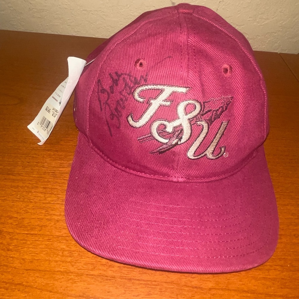 Florida State University FSU hat. Bobby Bowden signed